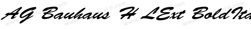 AG Bauhaus H LExt BoldItalic字体转换